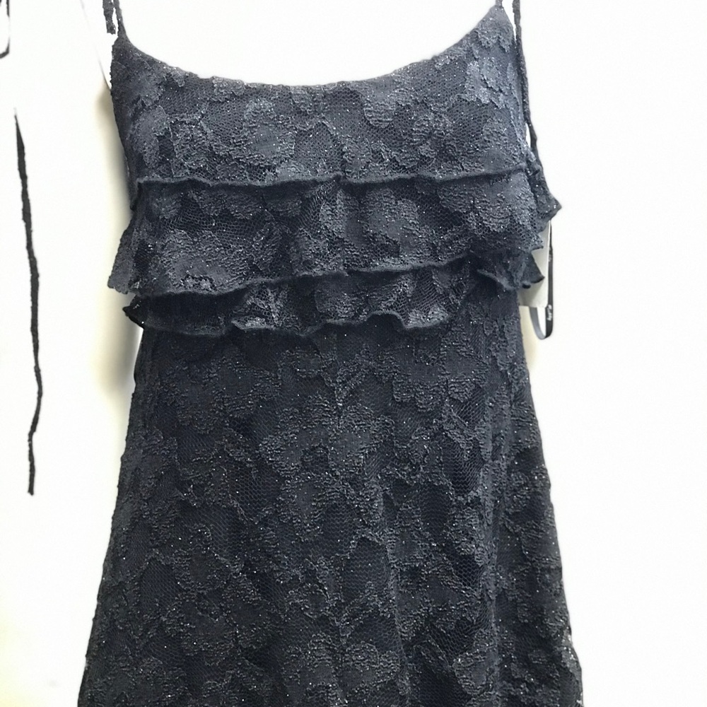 Babydoll Cami Dress Black Goth Lace Stretch S & M - Picture 5 of 5